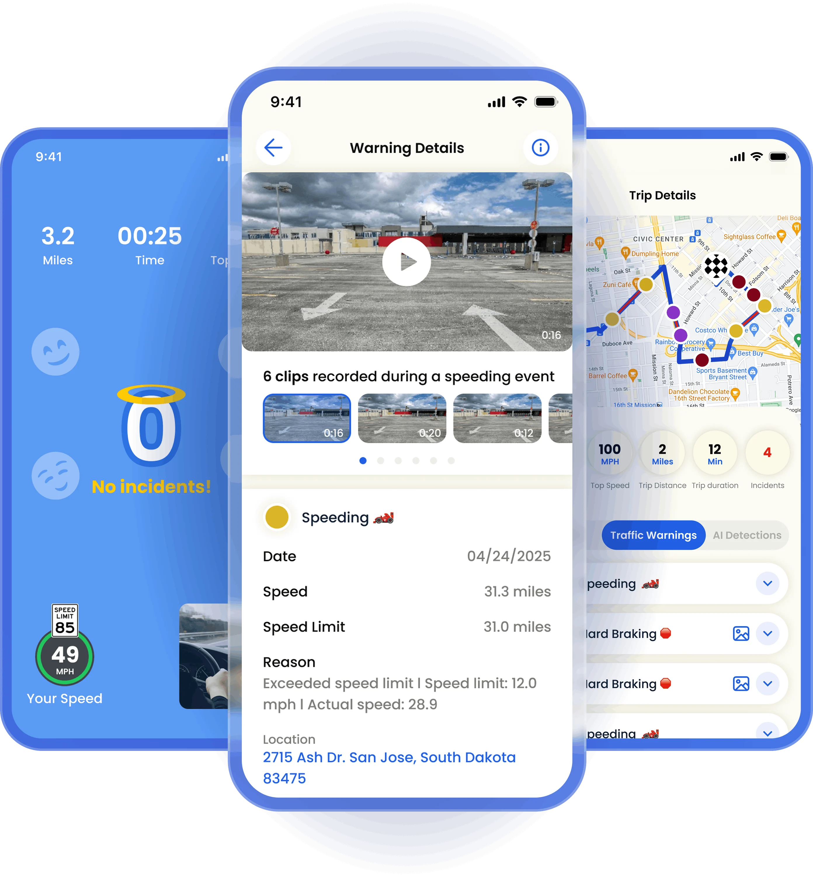 WaySense mobile app preview